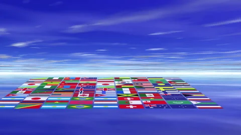 Flags from a Horizontal Perspective Vidéo 332457105