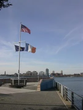 Flags on the Hudson Stock Photos