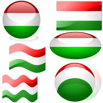 Flags Hungary Stock Illustration