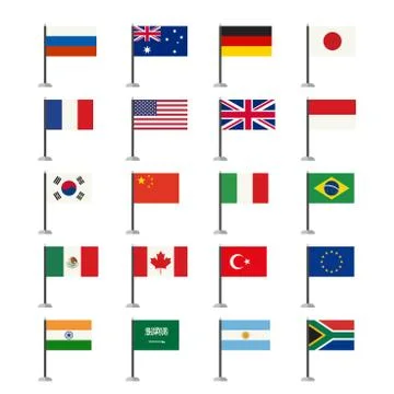 Flags icons Stock Illustration