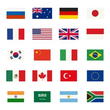 Flags icons Stock Illustration