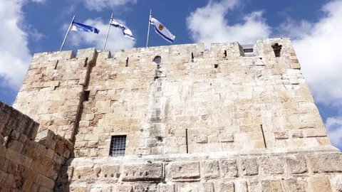  flags of Israel Stock Footage 129901846