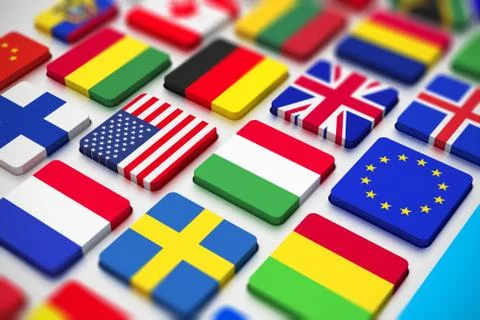 Flags keyboard Illustrazione stock