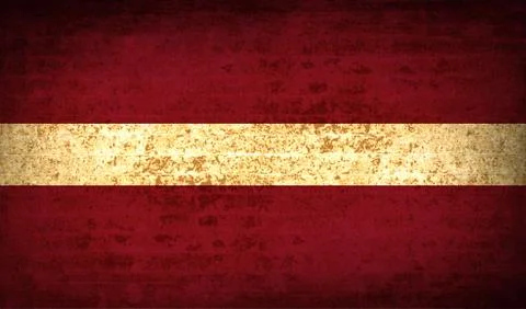 Flags Latvia with dirty paper texture. Vector Illustrazione stock