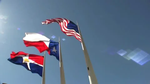 Flags Lens Glare Video stock 10586690