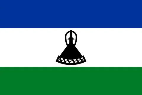 Flags of Lesotho Stock Illustration