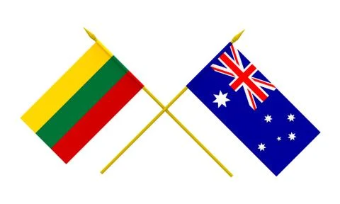 Flags, lithuania and australia Stock Illustration