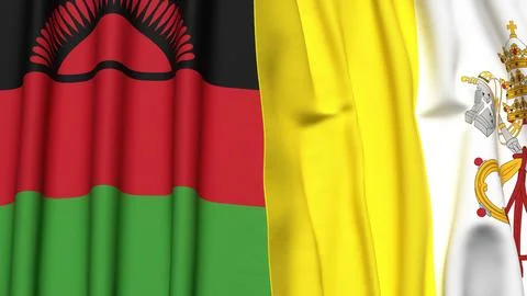 Flags of MALAWI and VATICAN Stock Illustration