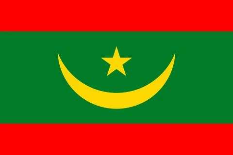 Flags of Mauritania Stock Illustration