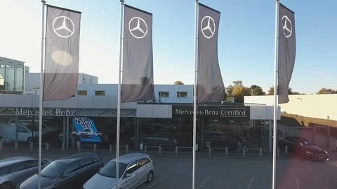 Flags mersedes Stock Footage 100330529