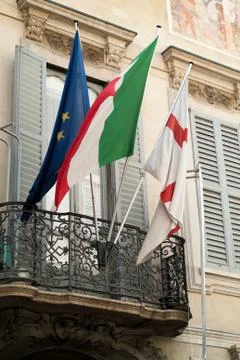 Flags in Milan Stock Photos