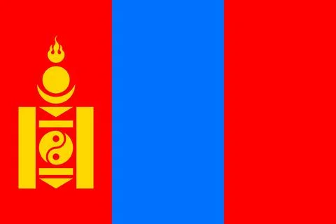 Flags of Mongolia Stock Illustration