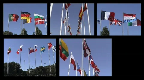 Flags montage Video stock 319080