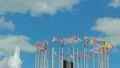 The flags monument and city fountain (25 fps, PAL) HD Footage
