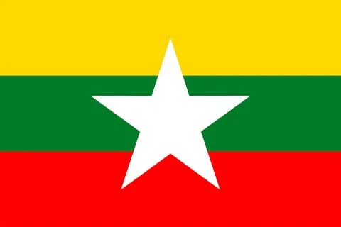 Flags of Myanmar Stock Illustration