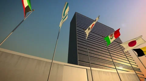 Flags Of the Nations Stock Footage 991693