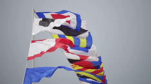 Flags of the Navy. Stock Footage 23270534