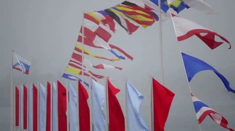 Flags of the Navy. Stock Footage 23276347