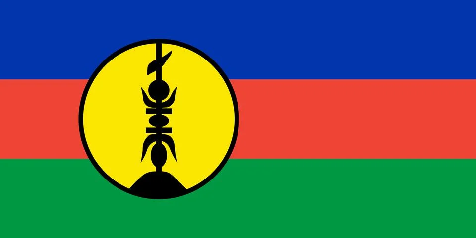 Flags of New Caledonia Stock Illustration