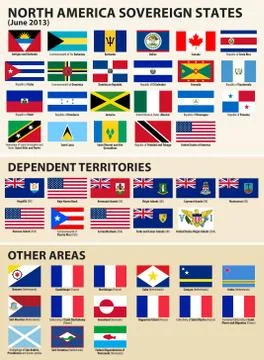 Flags of north american states イラスト素材