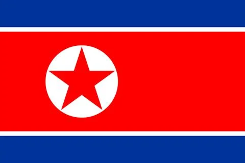 Flags of North Korea Stock Illustration