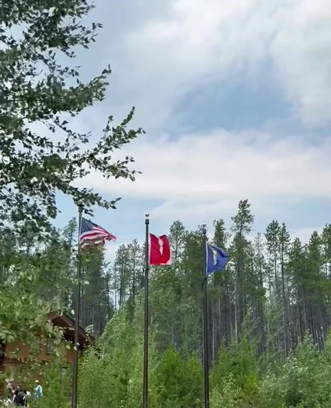 Flags over Montana Stock Footage 345173385