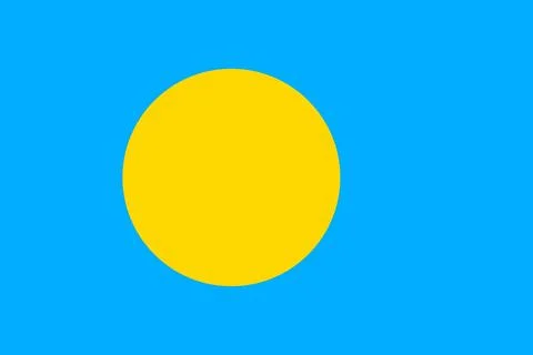 Flags of Palau Stock Illustration