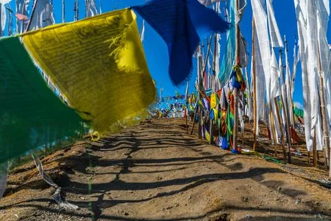 Flags path Stock Photos