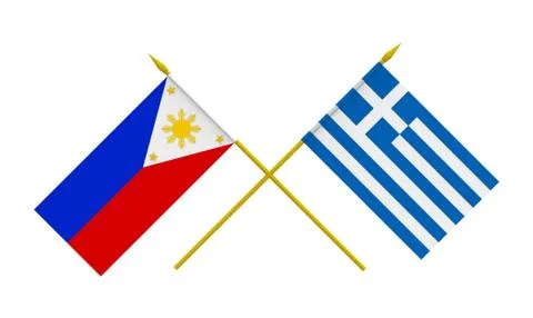 Flags, philippines and greece Stock Illustration