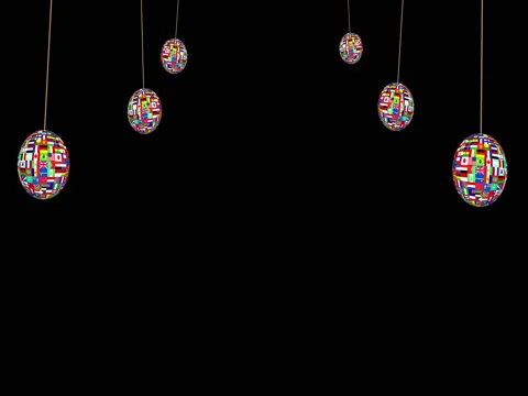 Flags Planet On A Rope Stock-Footage 73135852