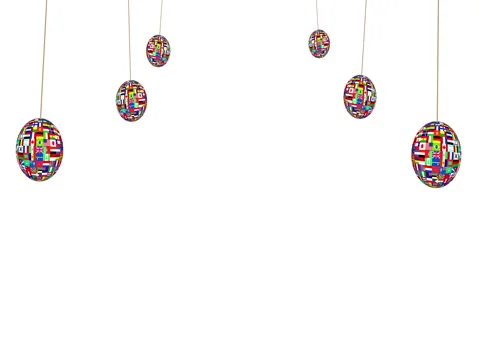 Flags Planet On A Rope Stock Footage 73135874