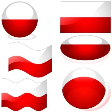 Flags Poland Stock Illustration