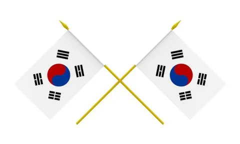 Flags, republic of korea Stock Illustration