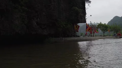 Flags on River Stock Footage 276441241