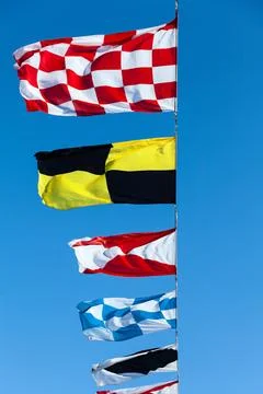 Flags of the Russian Naval Code of Signals 스톡 사진