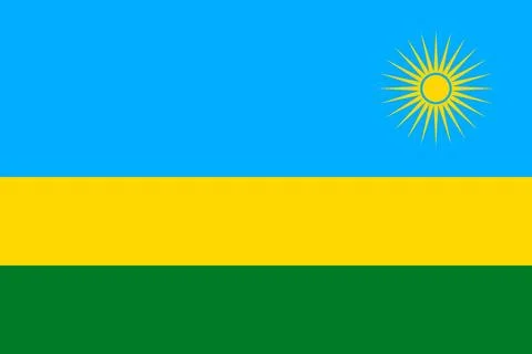Flags of Rwanda 스톡 일러스트
