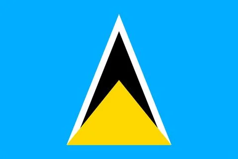 Flags of Saint Lucia Stock Illustration