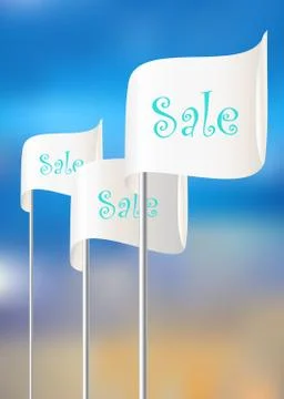 Flags for sales actions Stock Illustration