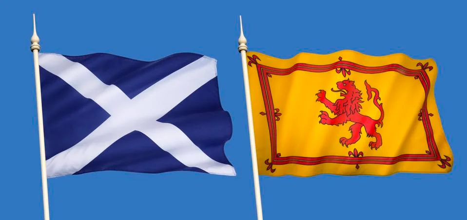Flags of Scotland Stock Photos