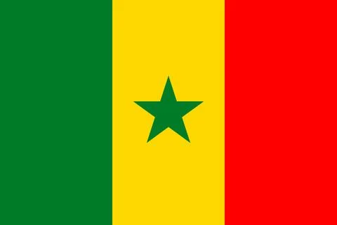 Flags of Senegal Stock Illustration