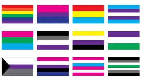 Flags of sexual identity. Stock Illustration