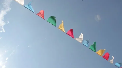Flags at the skye on an sunny day Stock Footage 68786628