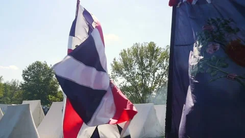 Flags in Slo Mo Stock Footage 168093224