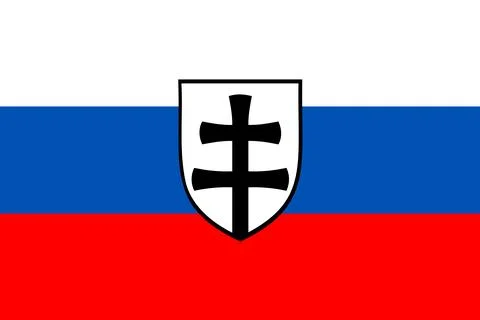 Flags of the Slovak Republic. Illustrazione stock