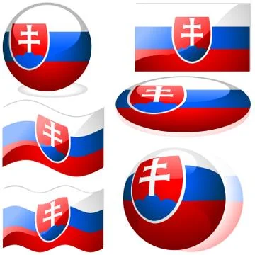 Flags Slovakia Stock Illustration