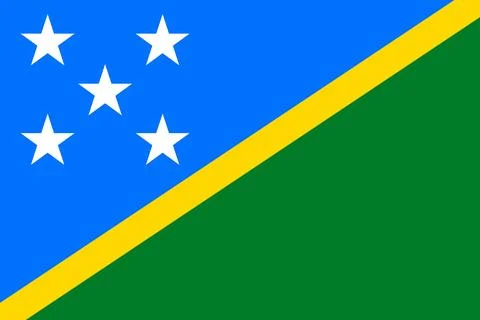 Flags of Solomon Islands Illustrazione stock