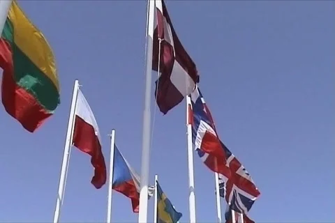 Flags of some countries Stock Footage 102217