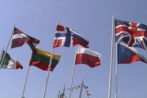 Flags of some countries Stock Footage 102221