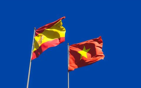 Flags of Spain and Turkey. Foto stock