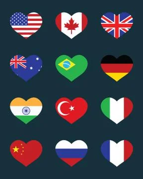 Flags of States Stock Illustration